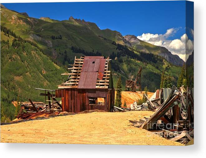 Red Mountain Mining District Canvas Print featuring the photograph Joker In The Mountains by Adam Jewell