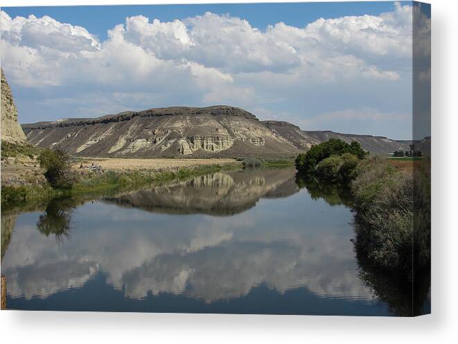 Reflection Canvas Print featuring the photograph Jordan Valley by Carl Moore