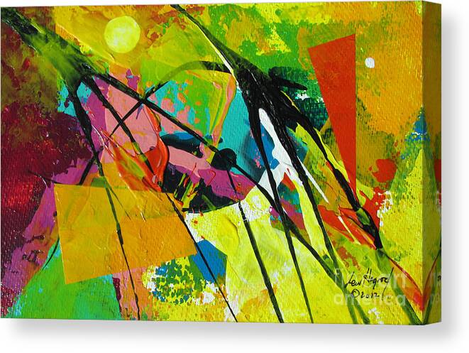 Acrylic Canvas Print featuring the painting Jungle1 by Lew Hagood