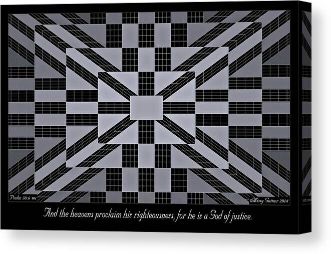 Fractal Canvas Print featuring the digital art Justice by Missy Gainer