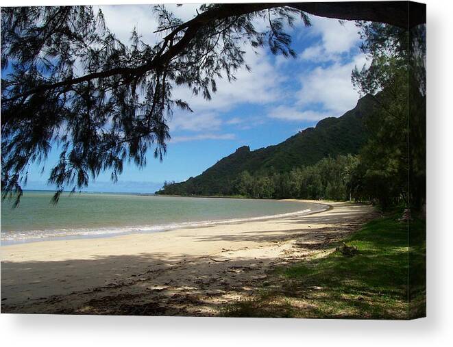 Ka'a'a'wa Beach Canvas Print featuring the photograph Ka'a'a'wa Beach Park by Kenneth Cole