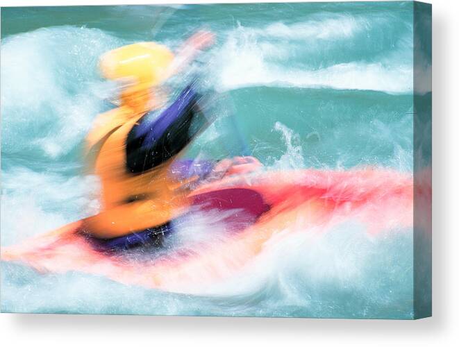 Kayaker Canvas Print featuring the photograph Kayaker by Inge Riis McDonald