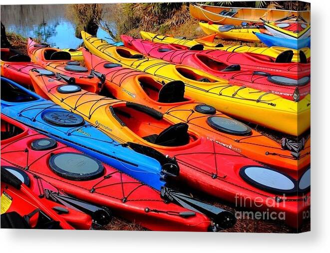 Kayak Canvas Print featuring the photograph Kayak Color by Andre Turner