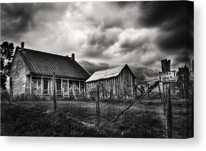 Abandoned Canvas Print featuring the photograph Keep Out by Robert FERD Frank