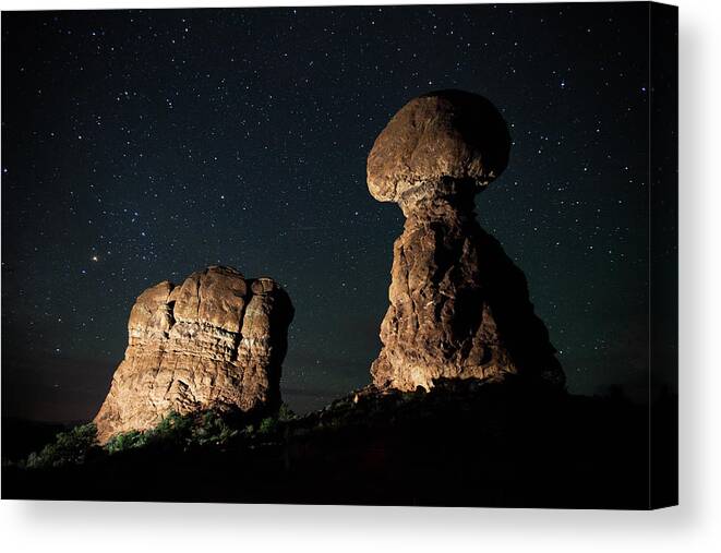Night Photography Canvas Print featuring the photograph Keepers of the Night by Darren White