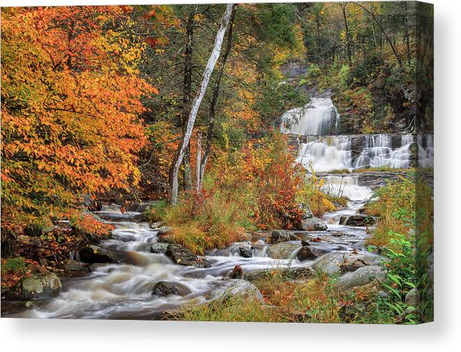 Kent Falls Canvas Print featuring the photograph Kent Falls State Park by Bill Wakeley