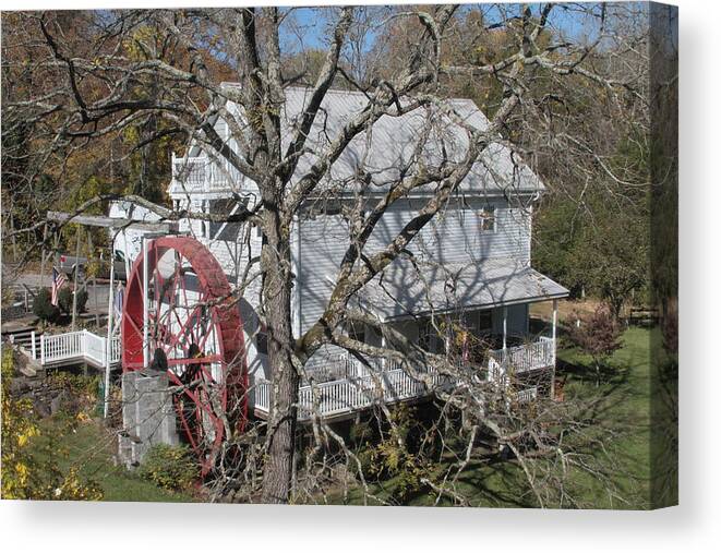 Water Mill Canvas Print featuring the photograph Key Mill by Dwight Cook