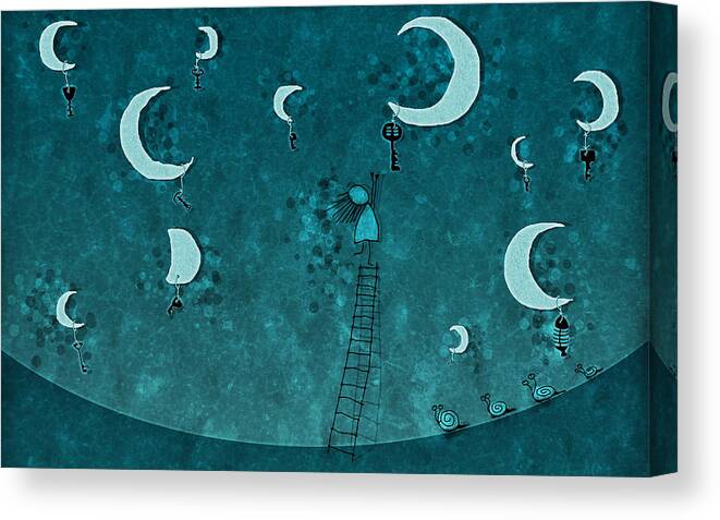 Key Canvas Print featuring the photograph Key on the Moon by Gianfranco Weiss