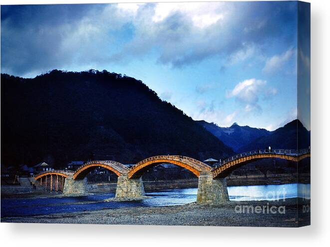 Kintai Bridge Canvas Print featuring the photograph Kintai Bridge Japan by Wernher Krutein