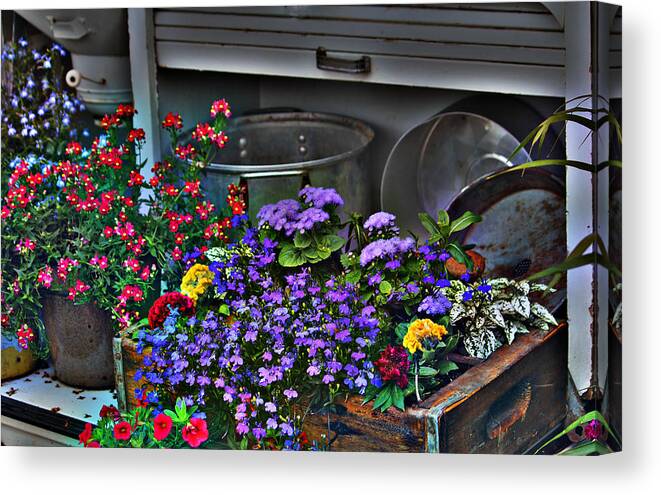 Flowers Canvas Print featuring the photograph Kitchen Garden by William Rockwell