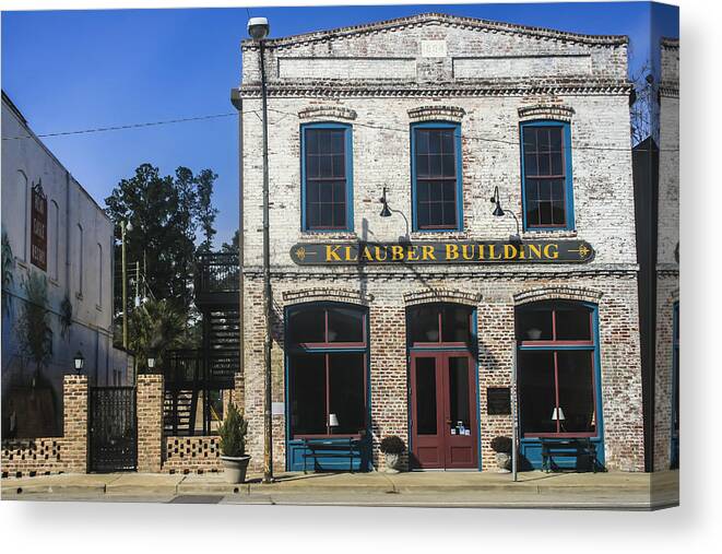 Historical Canvas Print featuring the photograph Klauber building by Steven Taylor