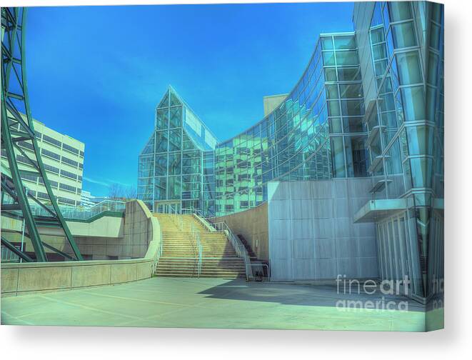 Travel Canvas Print featuring the photograph Knoxvillle TN Convention Center by Ules Barnwell