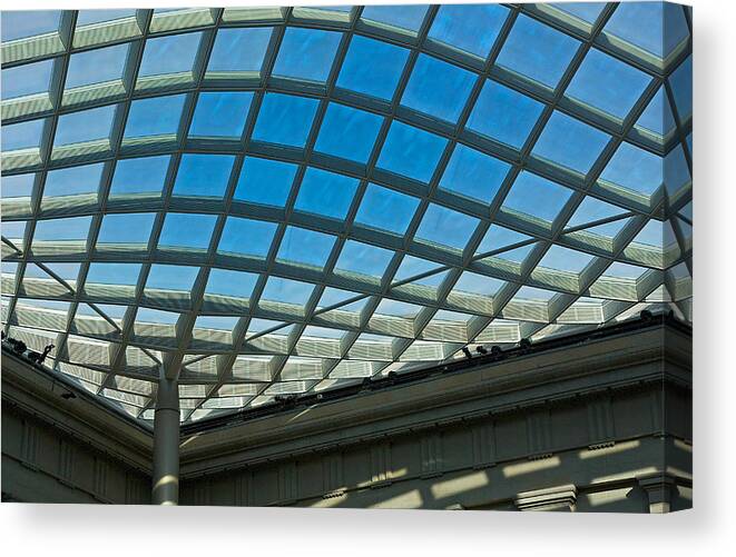 Kogod Canvas Print featuring the photograph Kogod Courtyard Ceiling #3 by Stuart Litoff