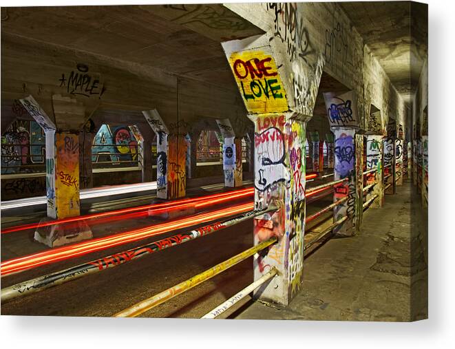 Atlanta Canvas Print featuring the photograph Krogg Street Tunnel by Steven Michael