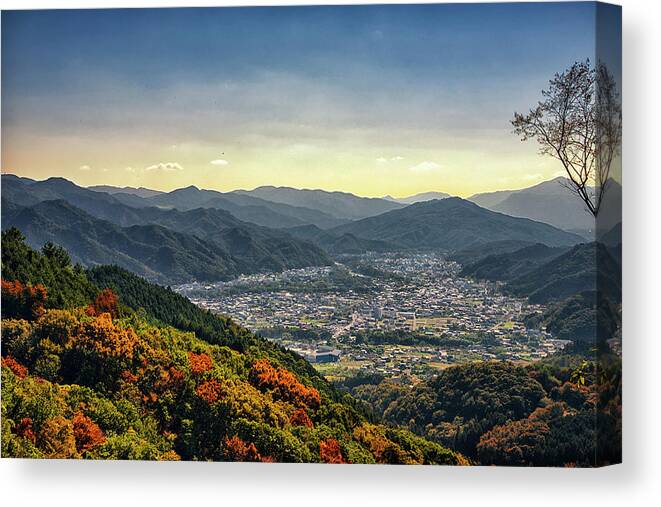 Scenics Canvas Print featuring the photograph Kusatsu Autumn by I Kadek Wismalana