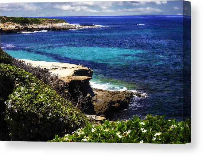 Color Canvas Print featuring the photograph La Jolla Beach -3 by Alan Hausenflock