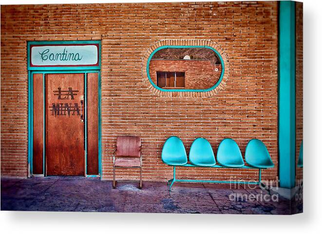 Cantina Canvas Print featuring the photograph La Mina Cantina by Diane Enright