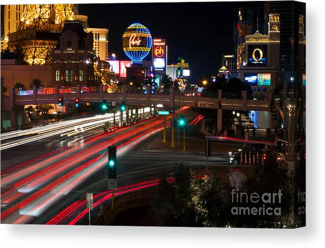 Las Vegas Canvas Print featuring the photograph Las Vegas Strip by Eddie Yerkish