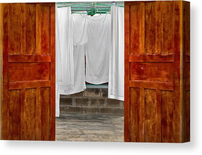 Doors Canvas Print featuring the photograph Laundry Day by Wendell Thompson