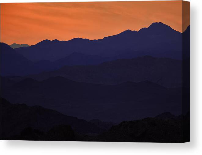 Orias Canvas Print featuring the photograph Layers of Mountains MG_2143 by David Orias