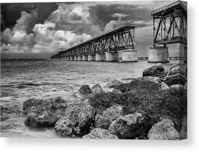 Bahia Honda Bridge Canvas Print featuring the photograph Leap of Faith by Raul Rodriguez