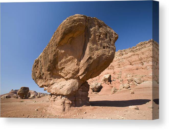 Feb0514 Canvas Print featuring the photograph Lees Ferry Rock Formation Arizona by Tom Vezo