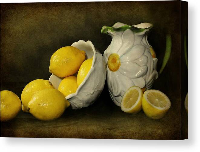 Still Life Canvas Print featuring the photograph Lemons Today by Diana Angstadt