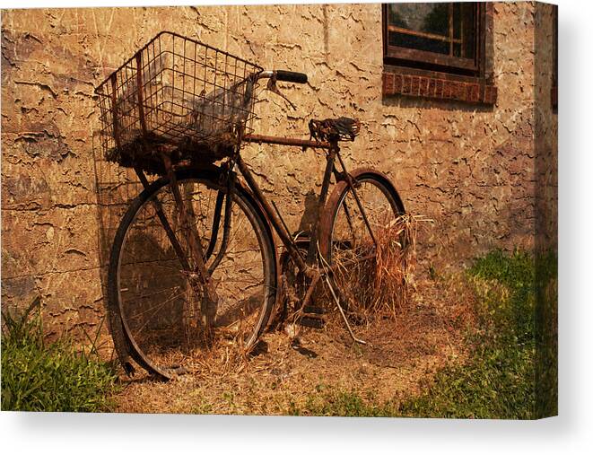 Bicycle Canvas Print featuring the photograph Let's go ride a bike by Michael Porchik