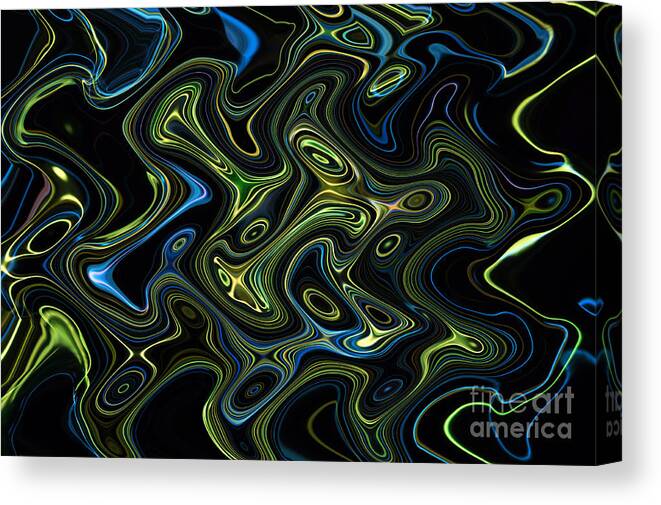 Abstract Canvas Print featuring the digital art Light painting 4 by Delphimages Photo Creations