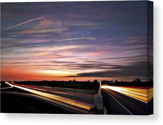 Matt Molloy Canvas Print featuring the photograph Light Speed Sunset by Matt Molloy