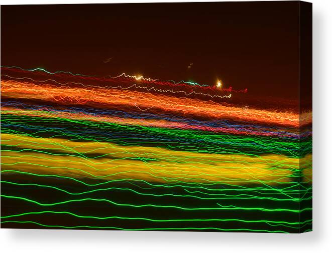 Light Canvas Print featuring the photograph Lights - Long Exposed by Doug Grey