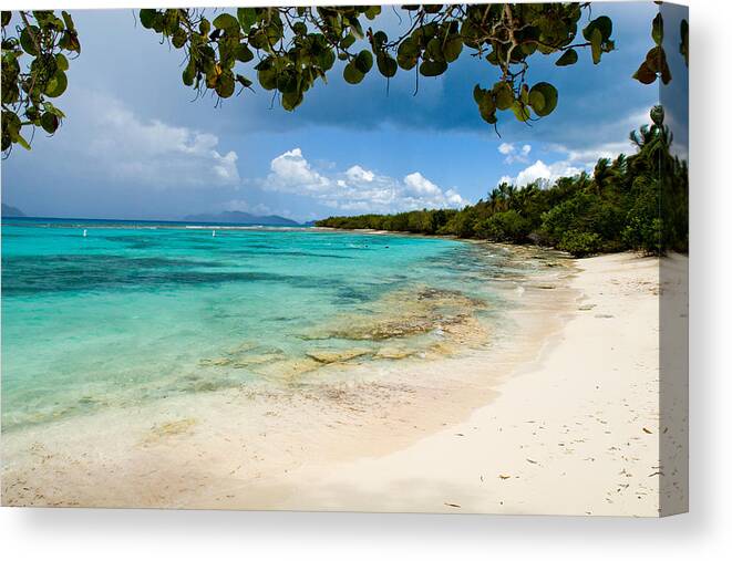 Caribbean Island Canvas Print featuring the photograph Lindquist Beach by Lisa Chorny
