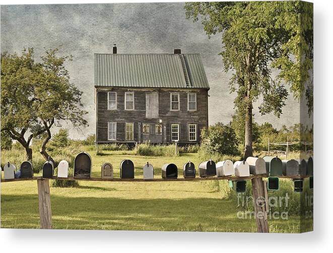 Maine Canvas Print featuring the photograph Lined-Up by Karin Pinkham