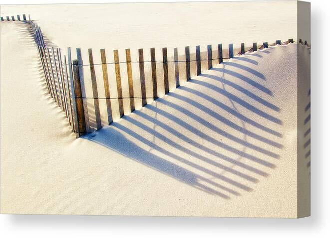 Lines In The Sand Canvas Print featuring the photograph Lines in the Sand by Carolyn Derstine