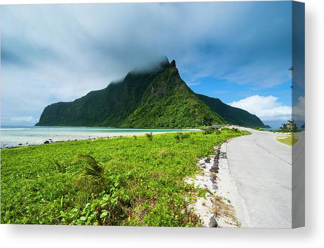 American Samoa Canvas Print featuring the photograph Littlie Road On Ofu Island, Manu'a by Michael Runkel