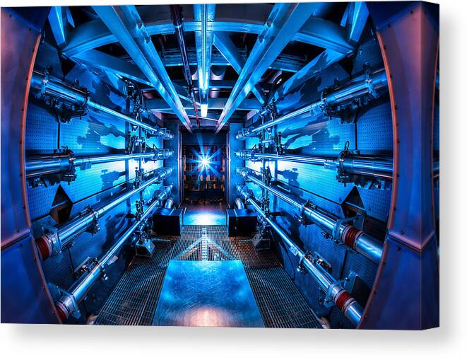 2012 Canvas Print featuring the photograph Llnl, National Ignition Facility by Science Source