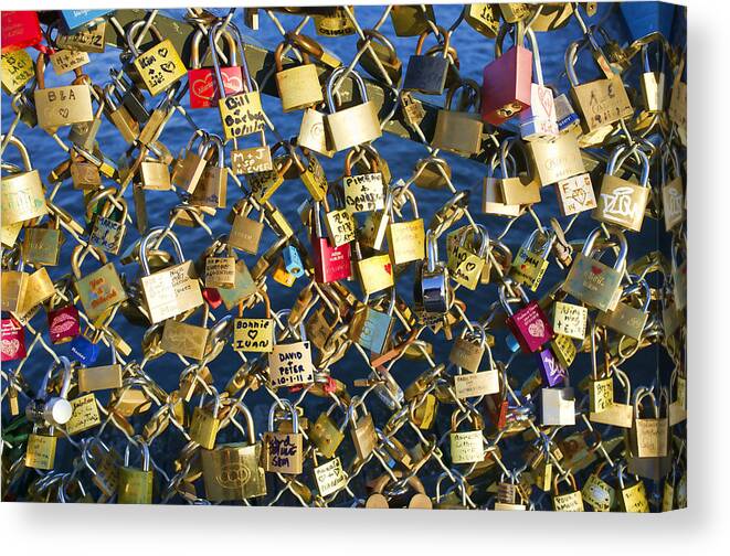 Locks Canvas Print featuring the photograph Locks of Love by Hugh Smith