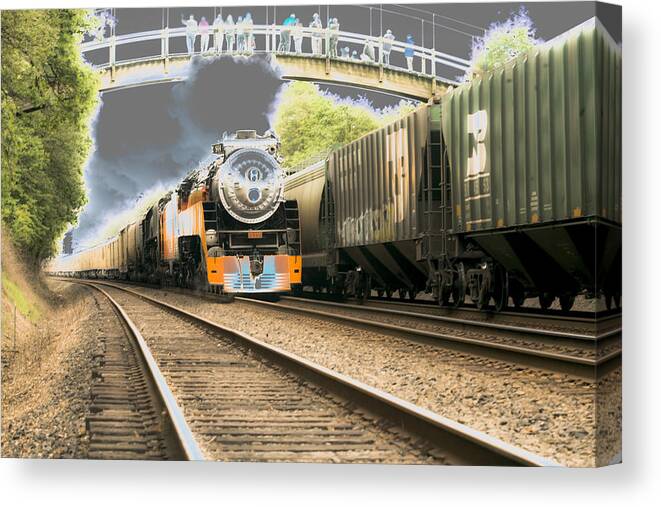 Train Canvas Print featuring the photograph Locomotive Engine 4449 by Rich Collins