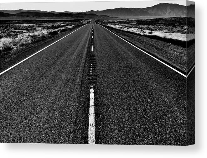 Highway Canvas Print featuring the photograph Lonely by Benjamin Yeager