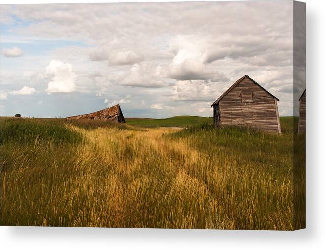 Landscapes Canvas Print featuring the photograph Long Time Ago - 3 by Claude Dalley