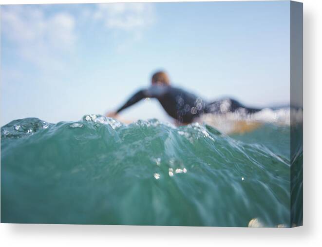 People Canvas Print featuring the photograph Longboard Style by Matt Porteous