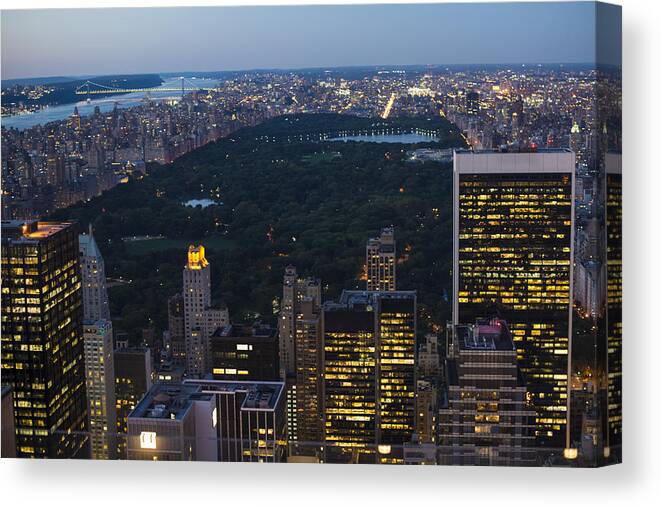 Landscape Canvas Print featuring the photograph Looking from Top of the Rock by Theodore Jones