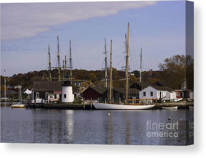 Antique Canvas Print featuring the photograph Looking Upriver by Joe Geraci