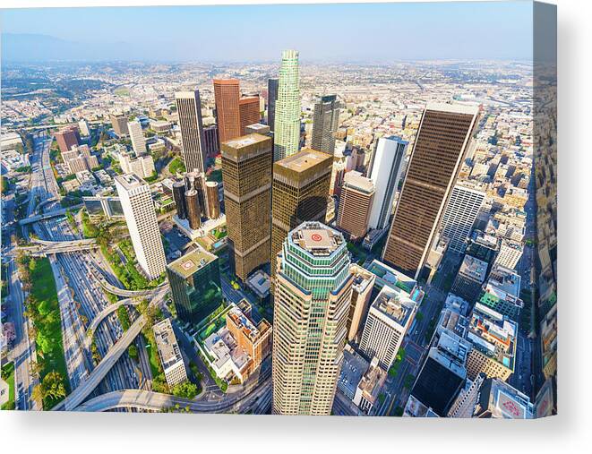 Scenics Canvas Print featuring the photograph Los Angeles California Downtown by Dszc