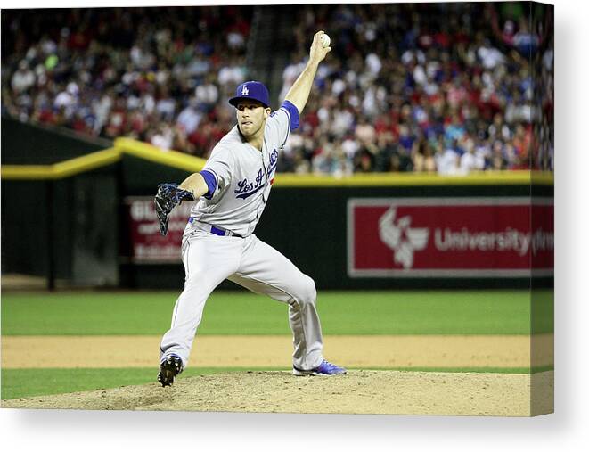 American League Baseball Canvas Print featuring the photograph Los Angeles Dodgers V Arizona by Jason Wise