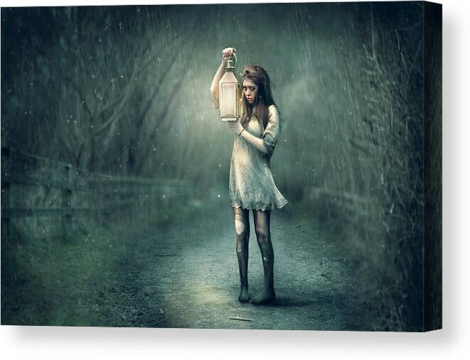 Lamp Canvas Print featuring the photograph Lost by Kt Allen