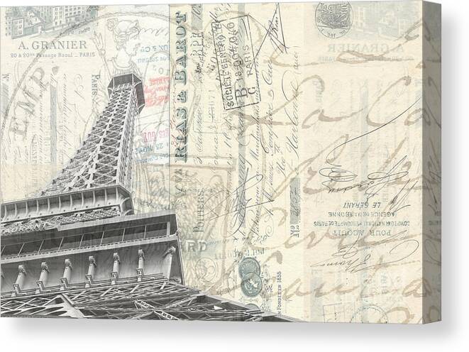 France Canvas Print featuring the photograph Love letter from Paris Wide by Edward Fielding