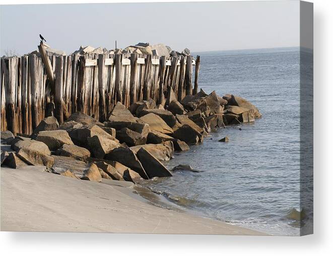 Station 12 Canvas Print featuring the photograph Low Tide on Sullivans Island by Virginia Bond