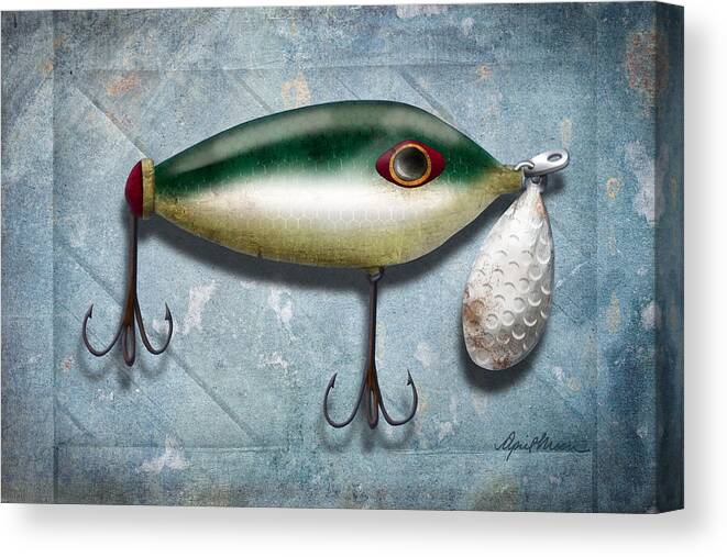 Fishing Canvas Print featuring the digital art Lure I by April Moen