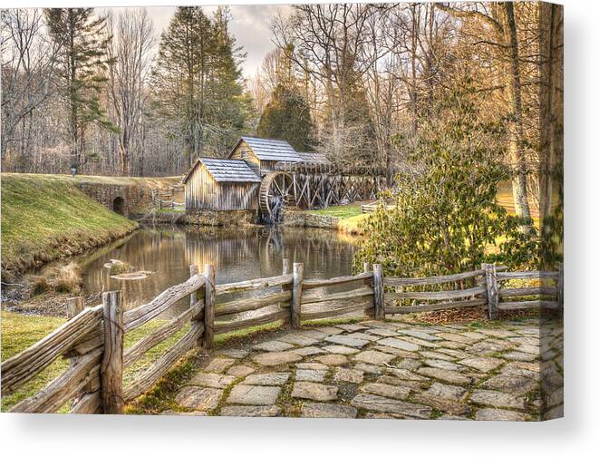 America Canvas Print featuring the photograph Mabry Mill - Blue Ridge Parkway - Dan Virginia by Gregory Ballos